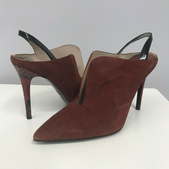 Roberto Cavalli Suede Python‎ Sculptural Shoes 41 - Picture 6 of 7